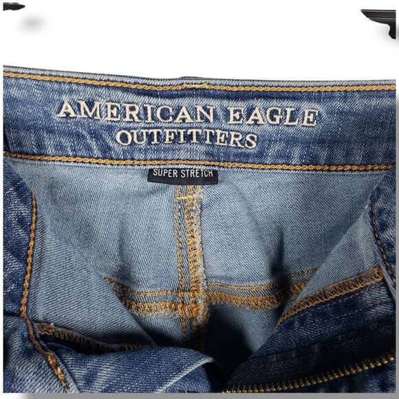 American Eagle Women 14 High Rise Y2k Skinny Contemporary Jeans Minimalist - Picture 2 of 8